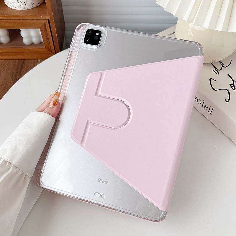 Picture of iPad2024 rotating protective cover air4/5 flat shell pro11 inch anti-bending 10.2 all-inclusive 9.7 anti-fall transparent