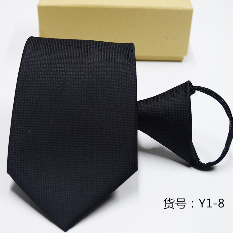 Picture of Men's Easy-To-Pull Casual Zipper Tie New Korean Style Professional Formal Wear Convenient Lazy Tie Ready for Sale