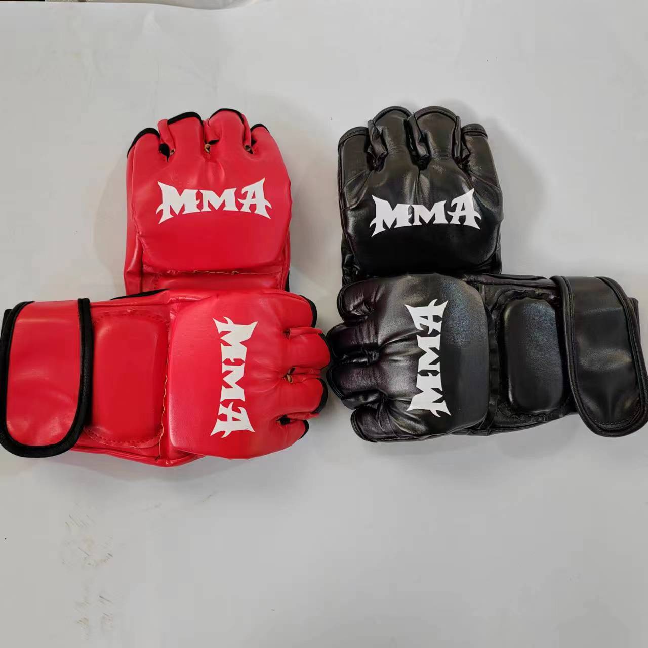 Picture of Adult Half-Finger Boxing Gloves, Sanda Muay Thai Gloves, Fighting Gloves for Men and Women, Adult Punching Bag Gloves, Trendy