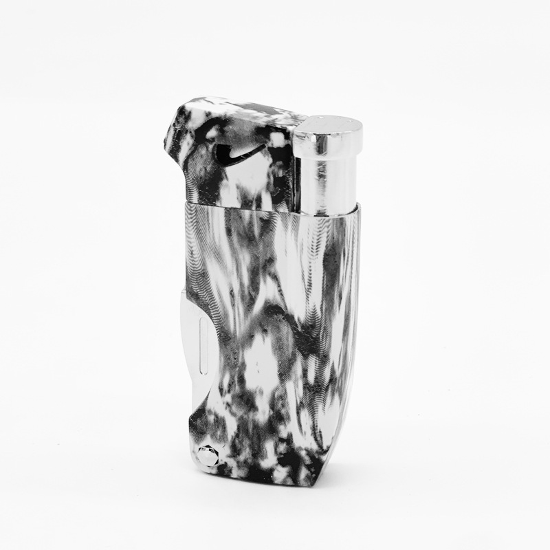 Picture of Grinding wheel open flame cigarette lighter gas creative inflatable Langsheng oblique fire lighter metal pipe mini lighter gift