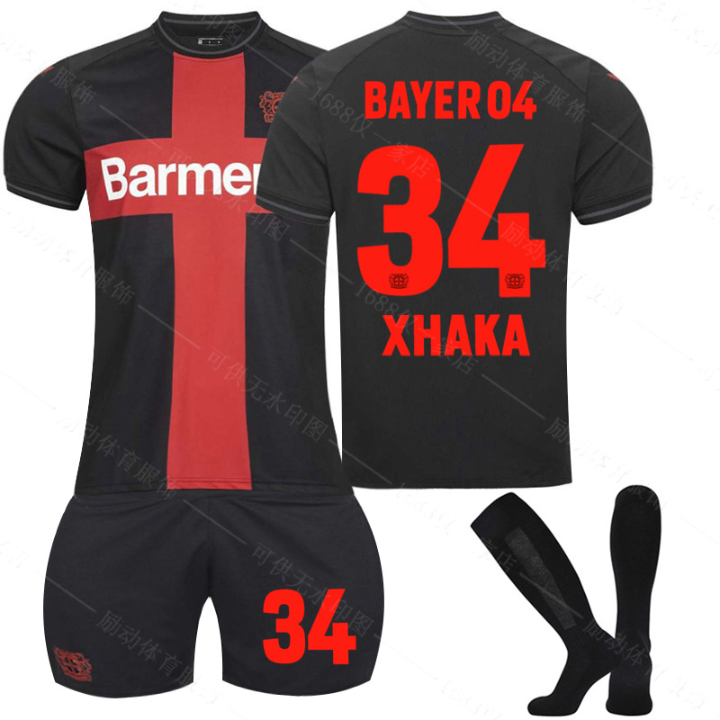 Picture of 2324 Bundesliga Bayer Leverkusen Home Football Uniform No.10 Wertz 30 Flinpeng 34 Zaka Champion Uniform Jersey