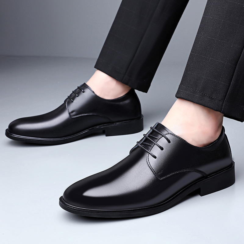 Business Leather Shoes for Men, High-End New Style, Men's Formal Leather Shoes, Baota Flats, Security Guards' General Leather Shoes, Drop Shipping