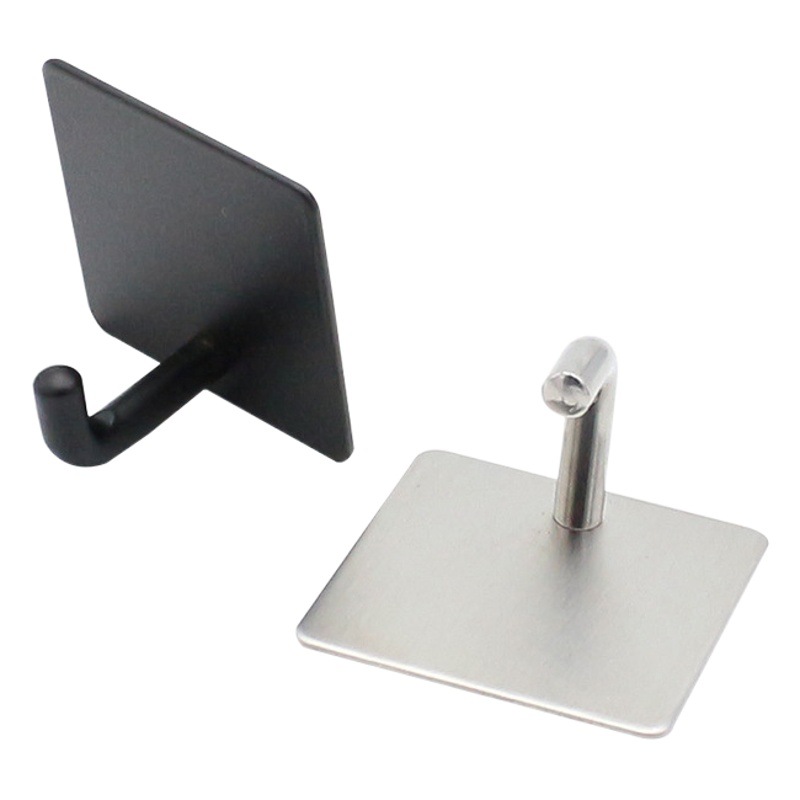 304 European Style Black Single Hook Small Hook Bathroom Wall Clothes Hook Bathroom Towel Hanging Hook Punch-free Pendant