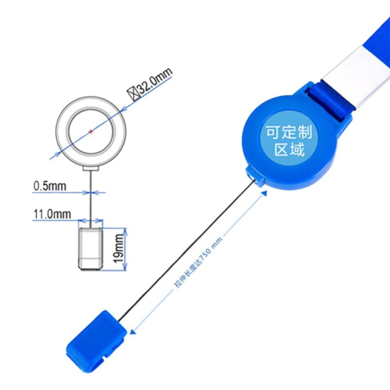Youhe's New Easy-Pull Buckle Id Card Lanyard Id Card Holder Telescopic Buckle Work Badge Badge Safety Buckle Lanyard Customization