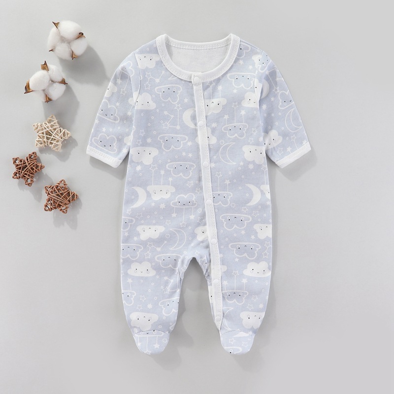 Picture of Baby's jumpsuit cotton newborn clothes spring and autumn and summer children's climbing clothes for newborn babies ha clothes class a monk clothes