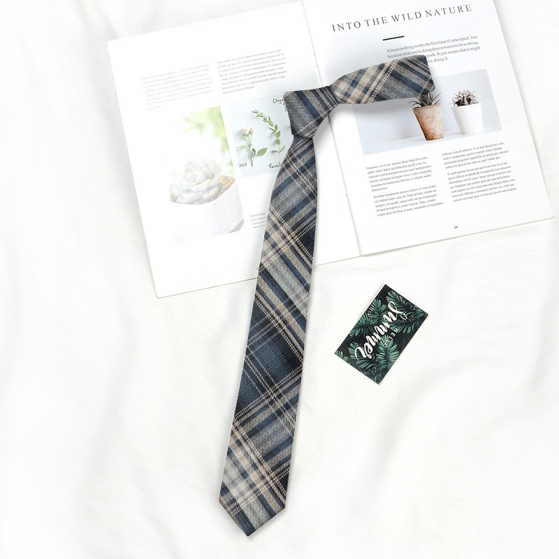 Picture of DK Hand Tie Lemon Sea Salt Original Japanese Uniform for Male and Female Students School Uniform College Style Plaid JK Factory Batch