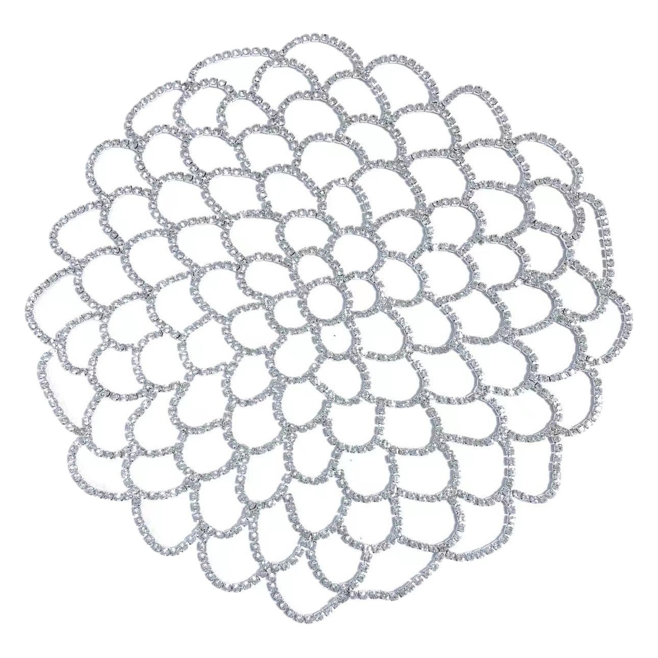 European and American new hot selling personalized luxury fashion hair accessories hair chain geometric full diamond water drill chain headgear for women Wholesale