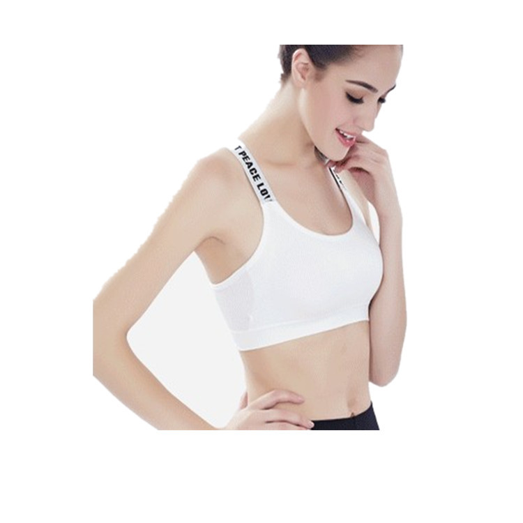 Fashionable English Letter Print Seamless Bandeau Top, Beautiful Back Camisole for Girls