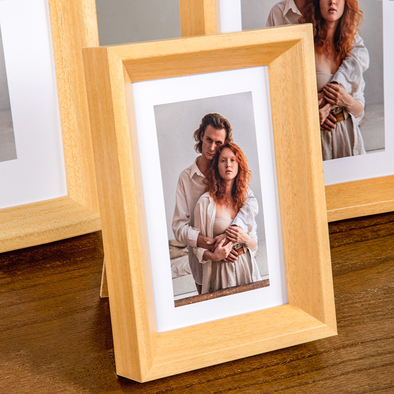 Picture of Nordic solid wood photo frame decoration creative 6-inch photo frame decoration 7-inch 8 wall-mounted picture frame wash photo into photo frame