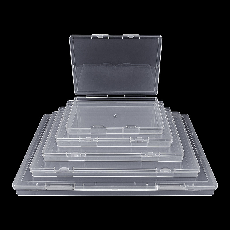 Picture of Rectangular transparent pp plastic storage box cross-border document bill organizing box jewelry card stationery storage box