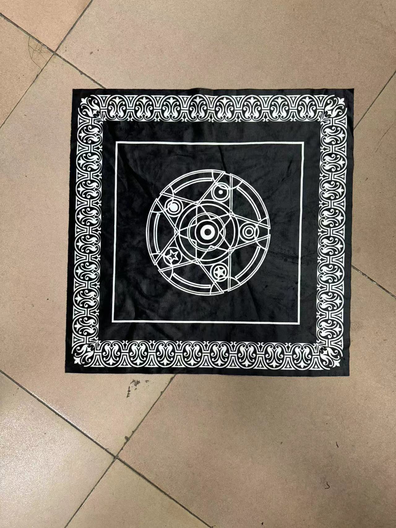 Picture of Wholesale Tarot Card Tablecloth Black Velvet Digital Printed Table Card Game Card
