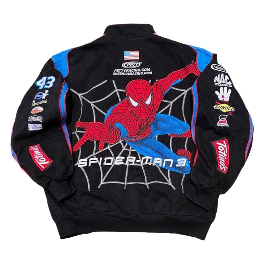 Picture of European and American 2023 autumn and winter new cross-border jacket Amazon sports spider print casual long-sleeved motorcycle style jacket