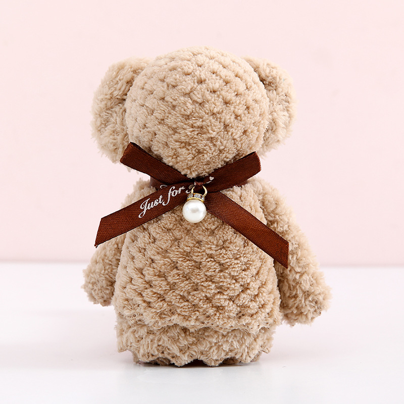 Picture of Coral velvet pineapple Plaid Pearl bear towel hand gift opening birthday return wedding wedding shop gift towel