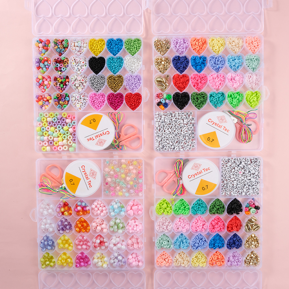 New children's handmade beaded educational toys bracelet necklace beaded diy accessories children's in stock wholesale