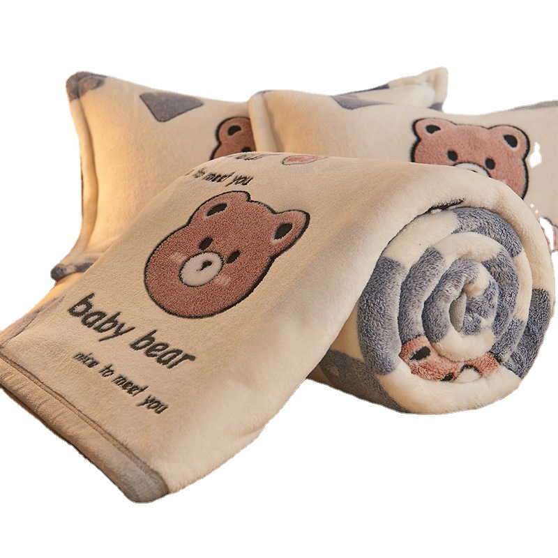Picture of Blanket Coral Fleece Cover Blanket Flannel Blanket Cartoon Sofa Blanket Single Bed Sheet Single Air Conditioning Nap Blanket Quilt