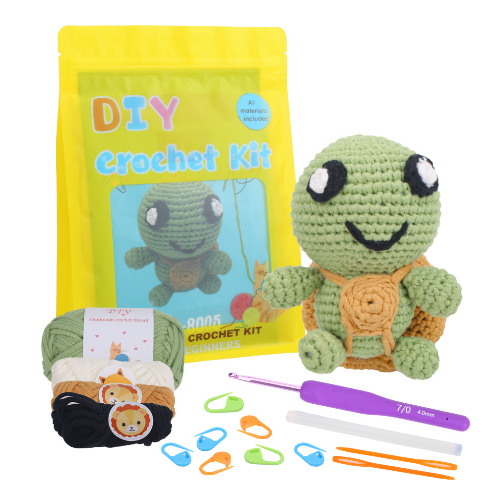 Cross-border new product DIY crochet material wrap animal doll handmade hook material wrap animal crochet set pendant