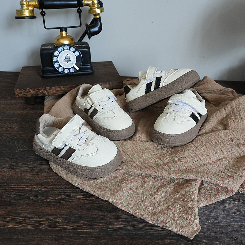 [Size 15--25] Baby Shoes Spring and Autum Flats Sports and Leisure Moral Training Boys and Girls Non-Slip Toddler Shoes