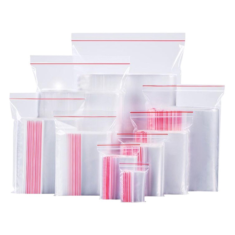 1453 large, medium and small size slender strip transparent self-sealing bag extended plastic packaging bag sub-packing sealed pocket thickening