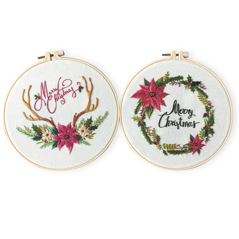 Picture of Original Christmas New embroidery diy handmade material bag cross-border British factory kit beginner thread embroidery Christmas