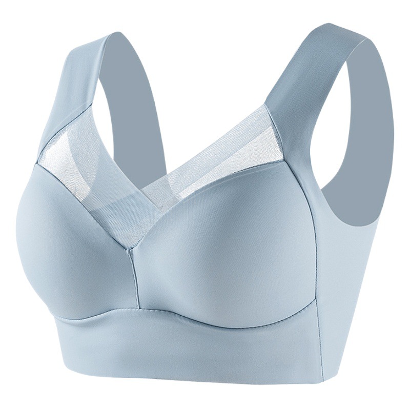 Cross-border plus size plus fat version vest seamless sports underwear European and American women's back bra in stock wholesale
