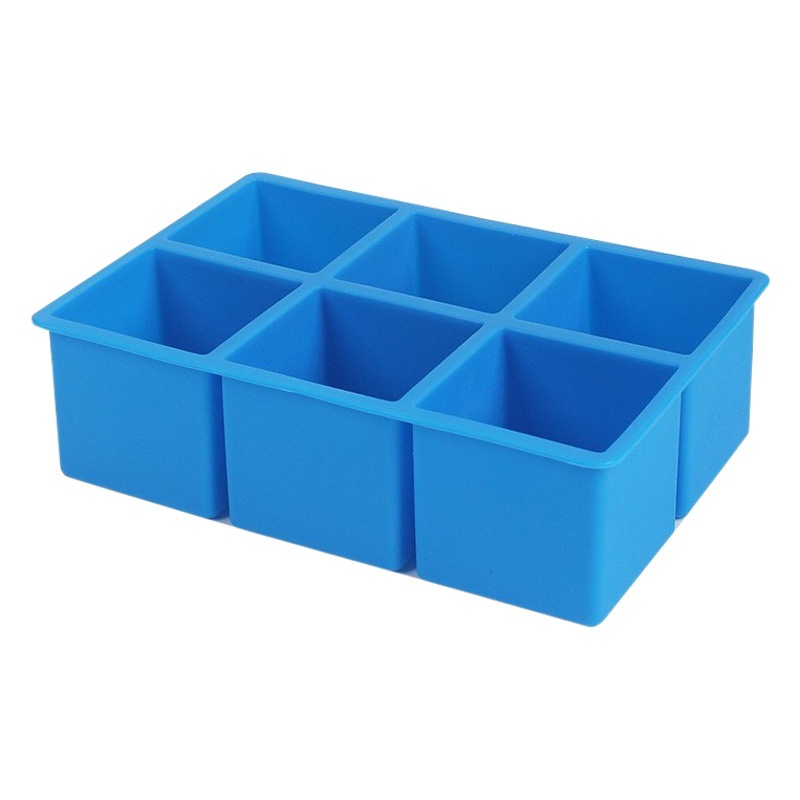 Picture of Amazon hot sale silicone large ice tray easy demoulding square ice box whiskey ice mold anti-odor ice box