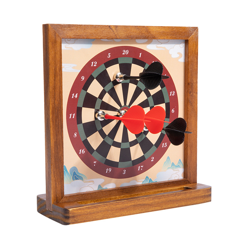 Picture of Cross-border double-sided magnetic dart board suit entertainment leisure desktop games wooden toys parent-child interactive wholesale