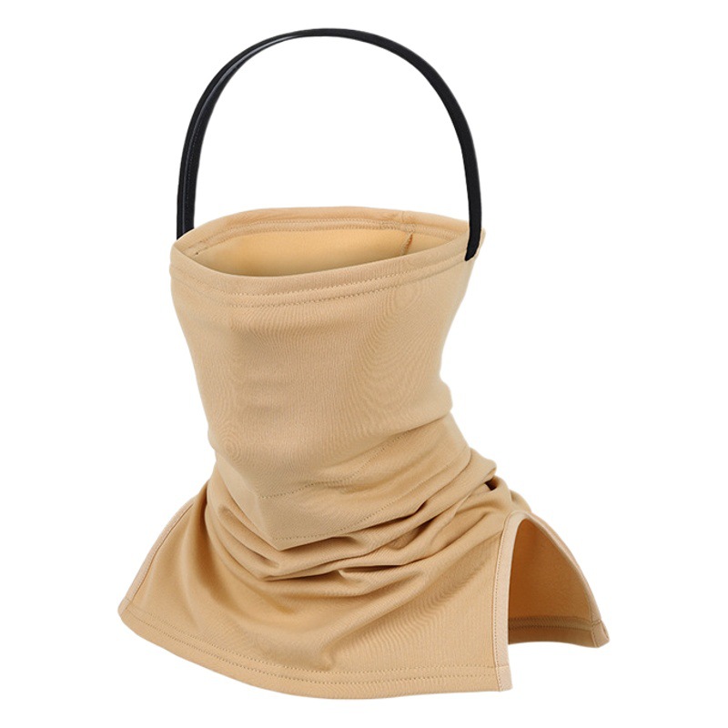 Qianqianwo warm ski mask half pack riding face protection headband fleece scarf cover outdoor windproof neck protection mask