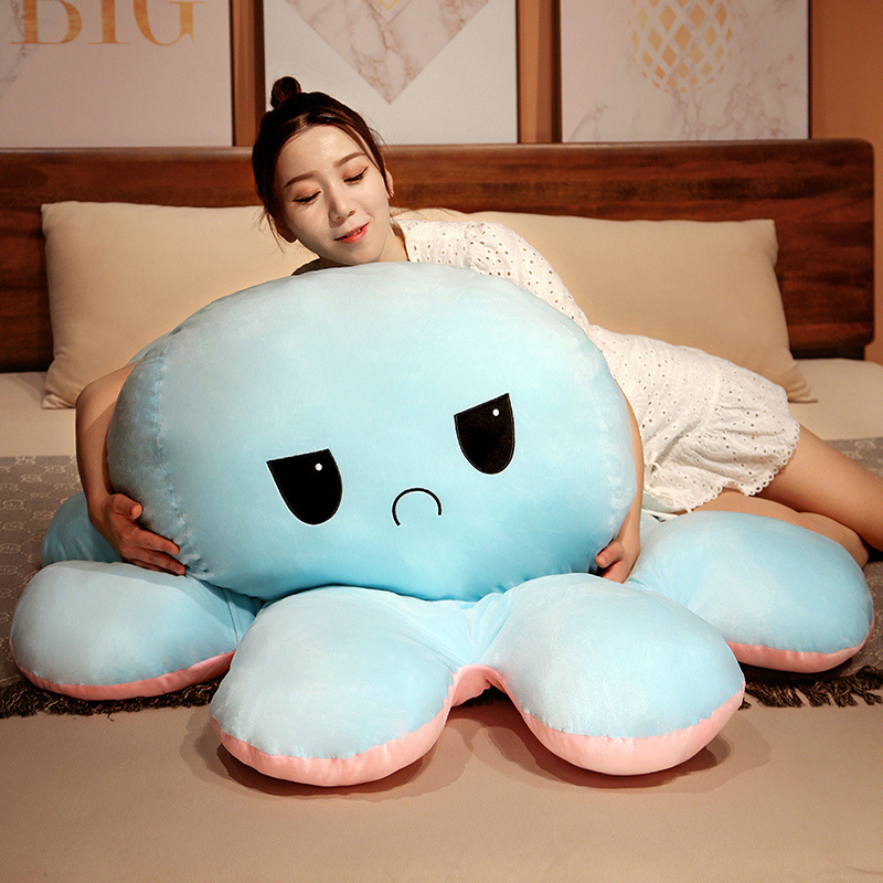 Picture of Double-sided flip Octopus Creative doll flip octopus cute expression cross-border plush toys wholesale manufacturers