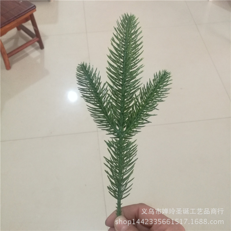 Cross-border Special for Simulation Plant Trigeminal Double-sided Pine Needle Branches Christmas Tree Christmas Circle Decorative Photography Props