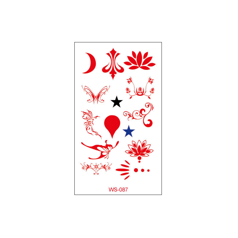 Picture of New Nezha Acrylic Face Tattoo Sticker Children's Forehead Print Eyebrow Sticker Waterproof Sweat Painted Face Sticker