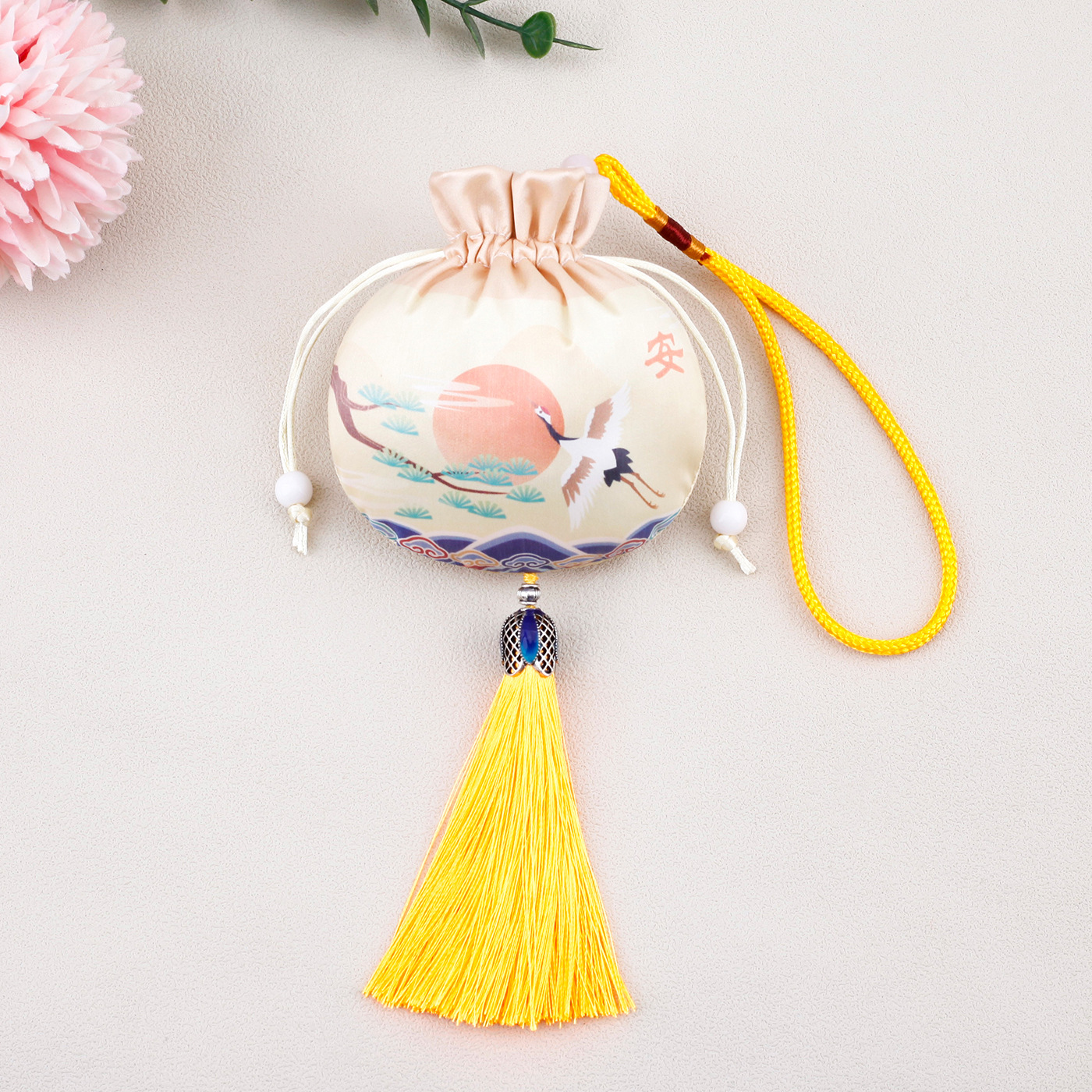 Picture of Qinggeng Dragon Boat Festival sachet empty bag antique embroidery printing purse portable decorative pendant sachet Hanfu sachet