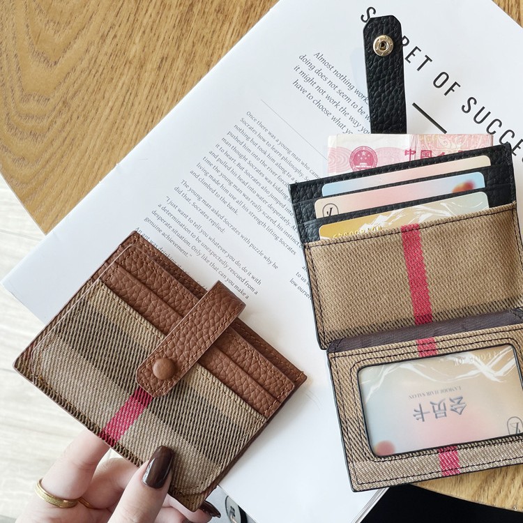 Picture of Genuine Leather Driver's License Card Case 2024 New Hot-selling Stripe Stitching Storage ID Bag Ultra-thin Mini Card Case