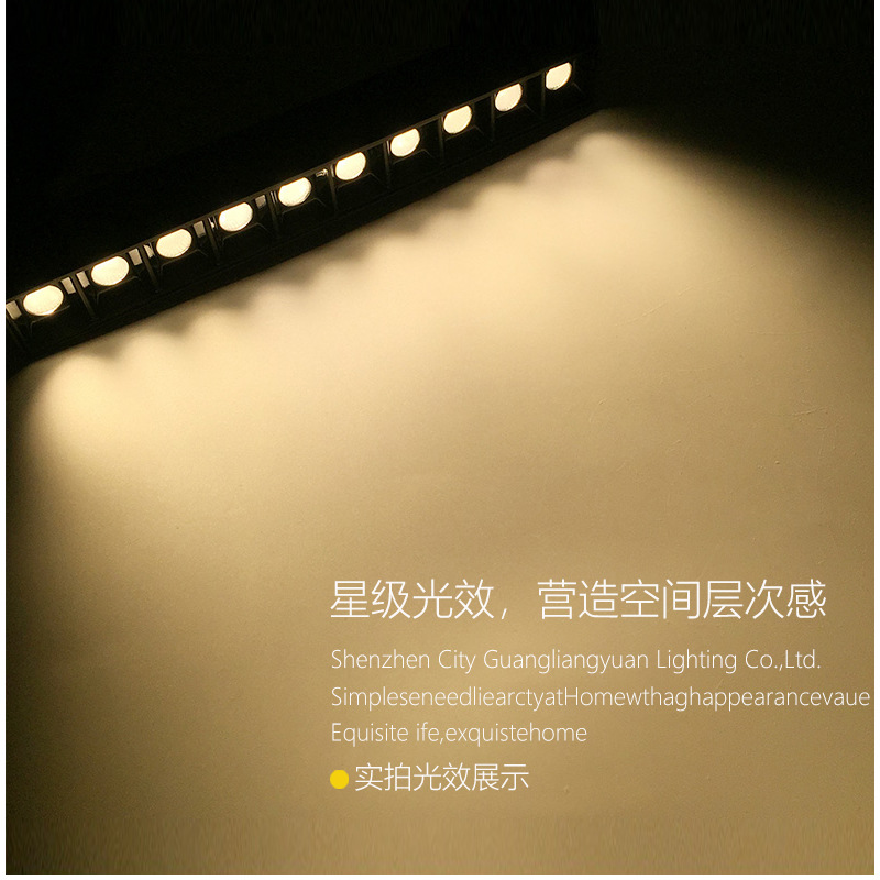 Picture of Baoge Led Embedded Grille Line Spotlight Aisle Corridor Living Room Ceiling Light Narrow Edge Long Strip Without Main Light