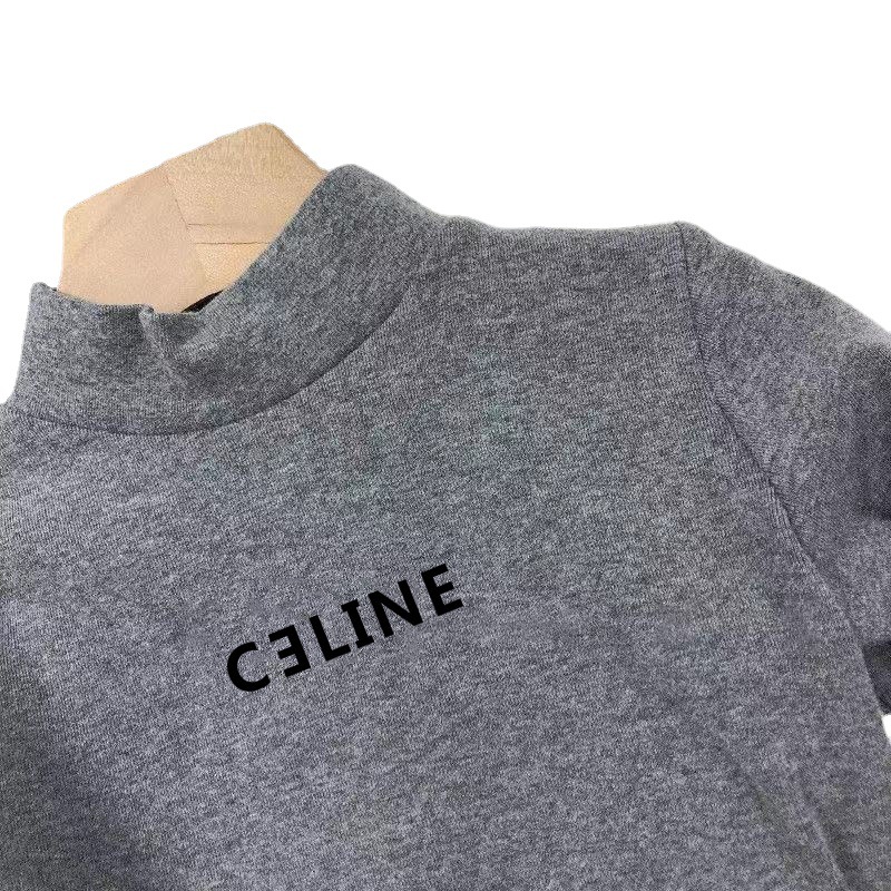 Picture of German velvet children's all-match high collar warm base shirt autumn and winter children's clothing fun cute children's long sleeve T-shirt top