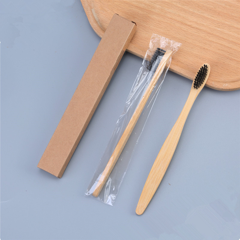 Picture of Cross-border Travel Homestay Hotel Non-disposable Toothbrush Bamboo Charcoal Bamboo Fiber Soft Hair Adult Bamboo Toothbrush Customization