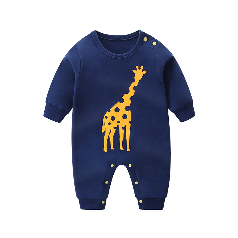 Baby one-piece clothes spring and autumn summer long-sleeved men's romper 0 cotton 3 Months 6 female baby 1 year old newborn autumn clothes