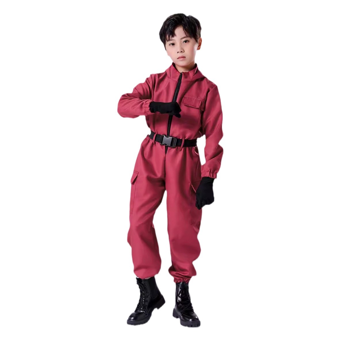 2022 cosplay clothing children's clothing red workwear boys and girls casual pants stage performance