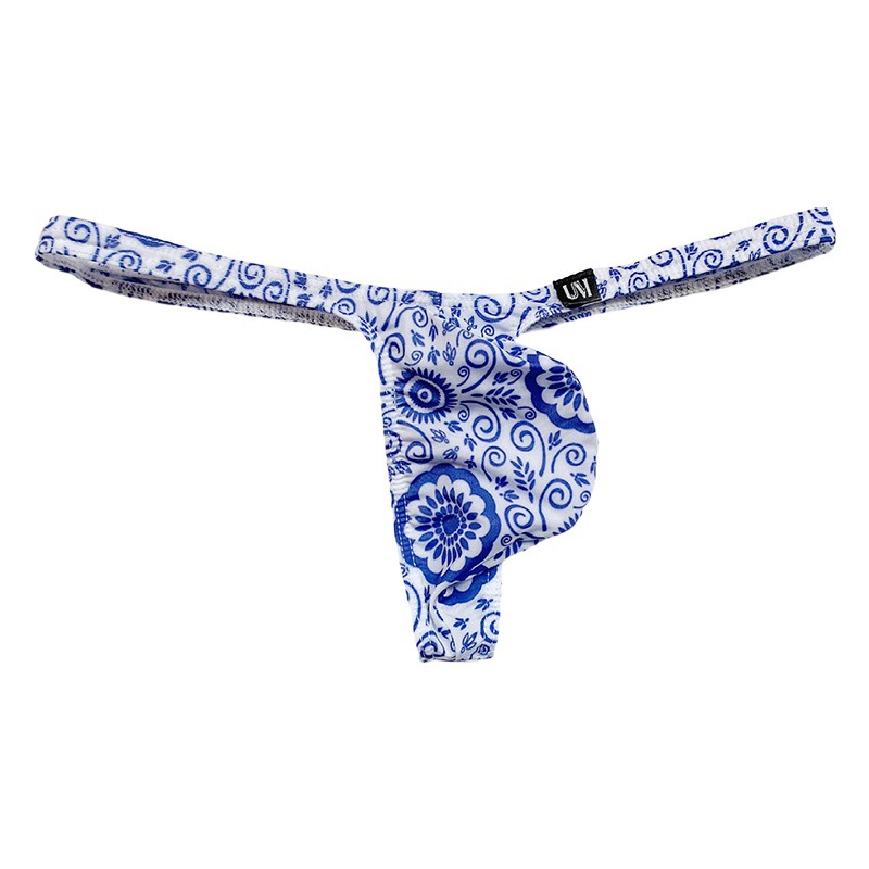[Factory] Leopard print ice silk men's T pants sexy men's underwear men's thong 0015