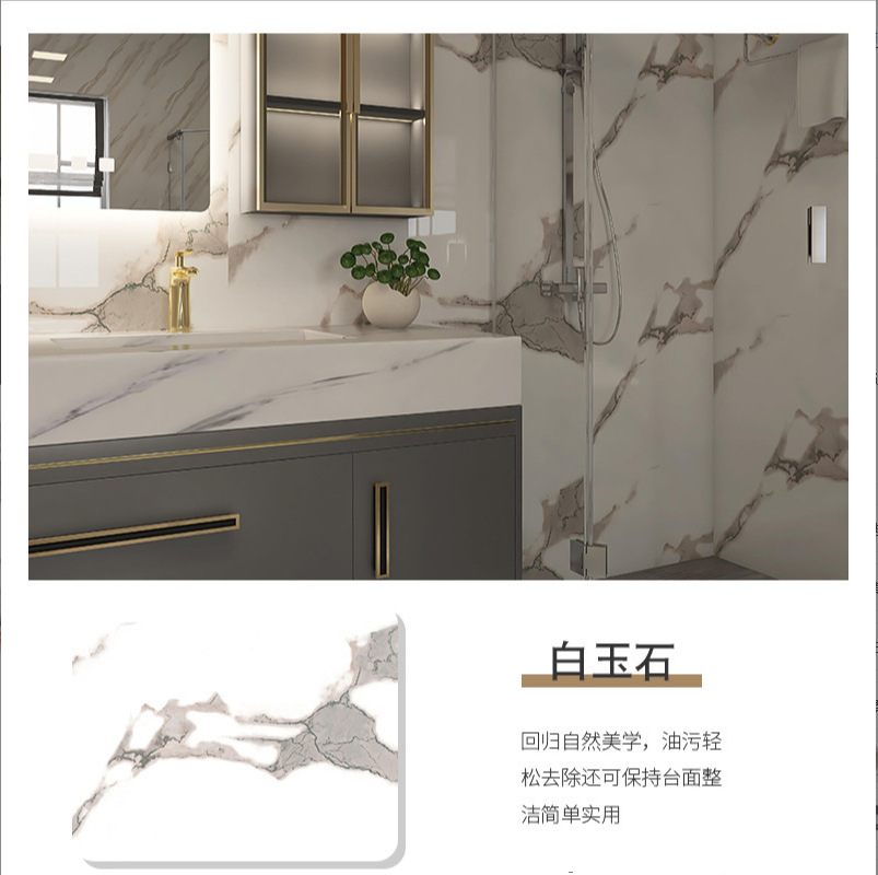 Picture of Wholesale Self-adhesive Wall Stickers Household Waterproof and Oil-proof Kitchen Stickers Stove Marble Countertop High Temperature Resistant Wallpaper Self-adhesive