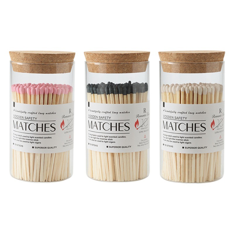 Romantic Time Aromatherapy Candle Special Long Match Bottled Color Head Art Cigar Igniter Aromatherapy Match Tool