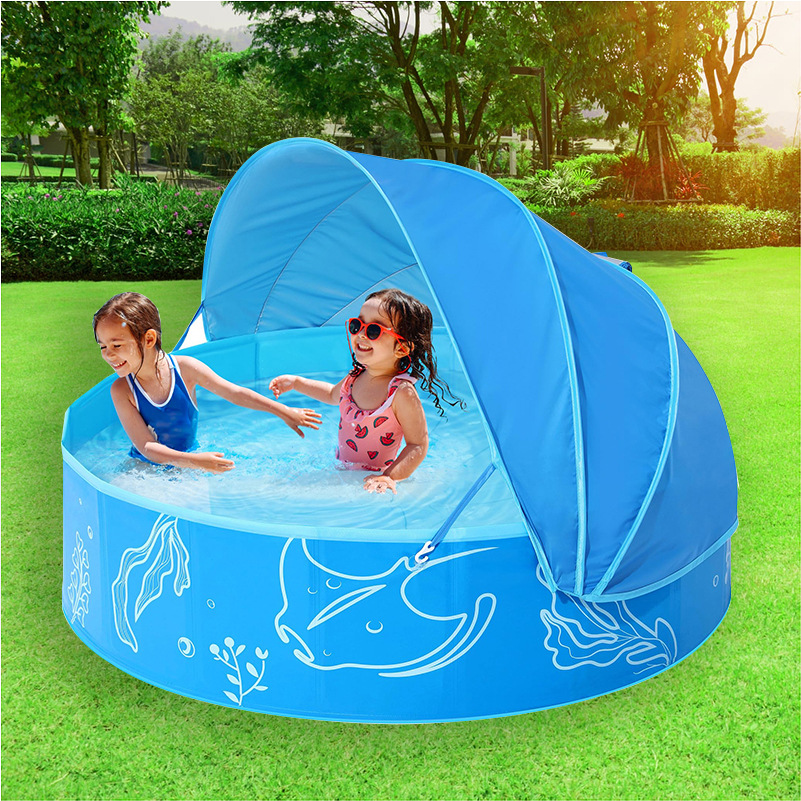 Children's Sunshade Swimming Pool Outdoor Courtyard Water Toy Beach Tent Pool Foldable Dog Pet Pool