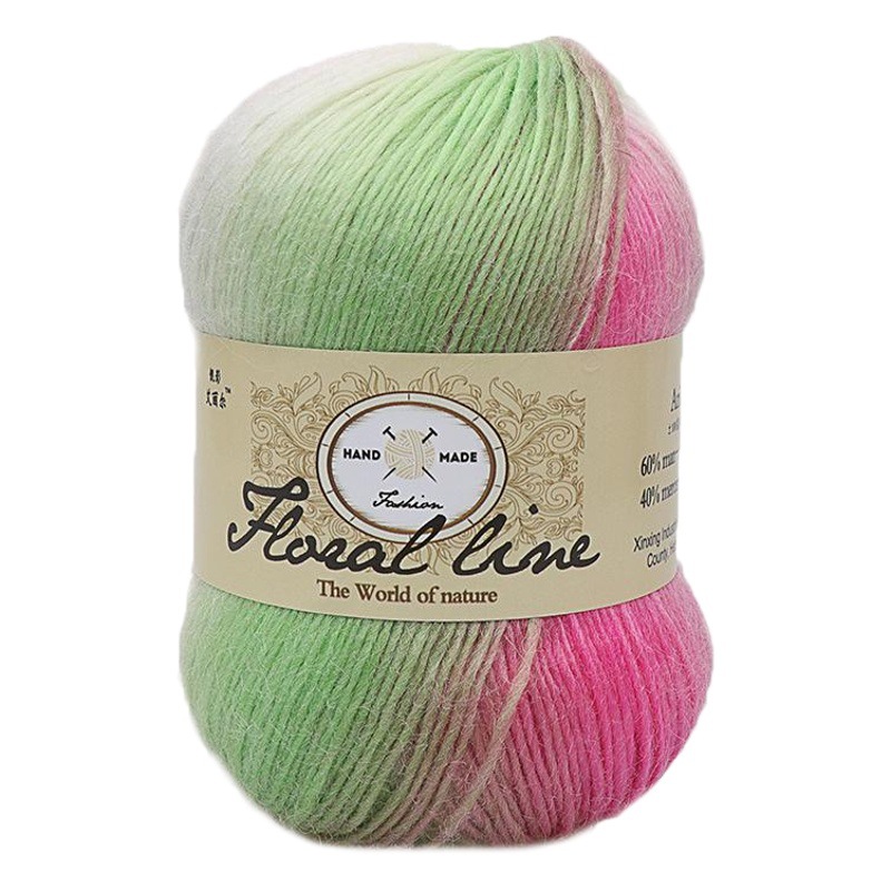 Nine-color bird section dyed rainbow thread handmade diy crochet scarf shawl sweater gradient wool factory wholesale