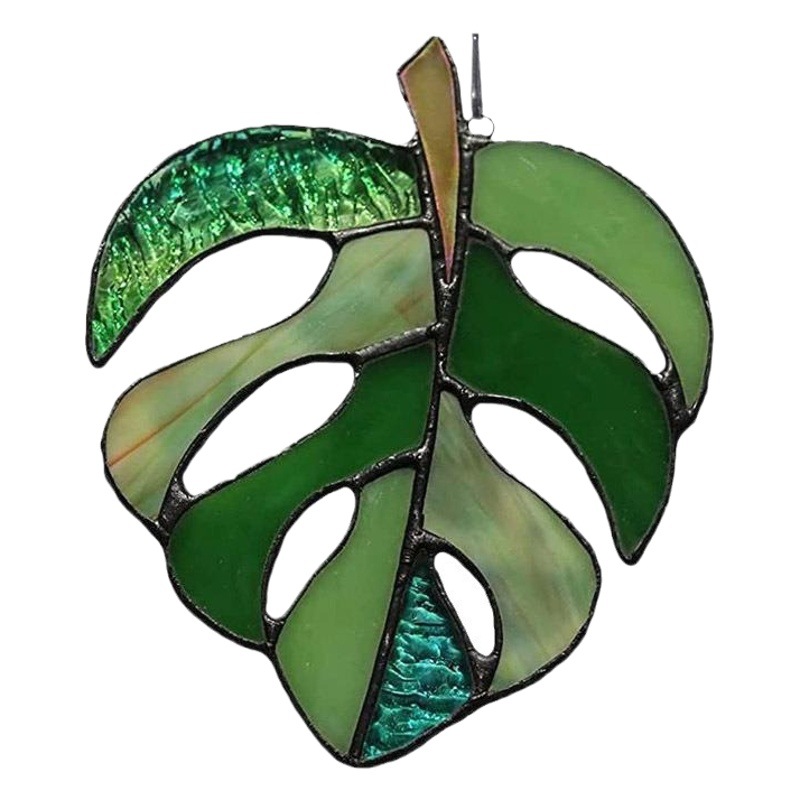 Cross Border Turtle Leaf Acrylic Flat Plant Window Flat Sun Light Catcher Home Pendant Decoration Gift