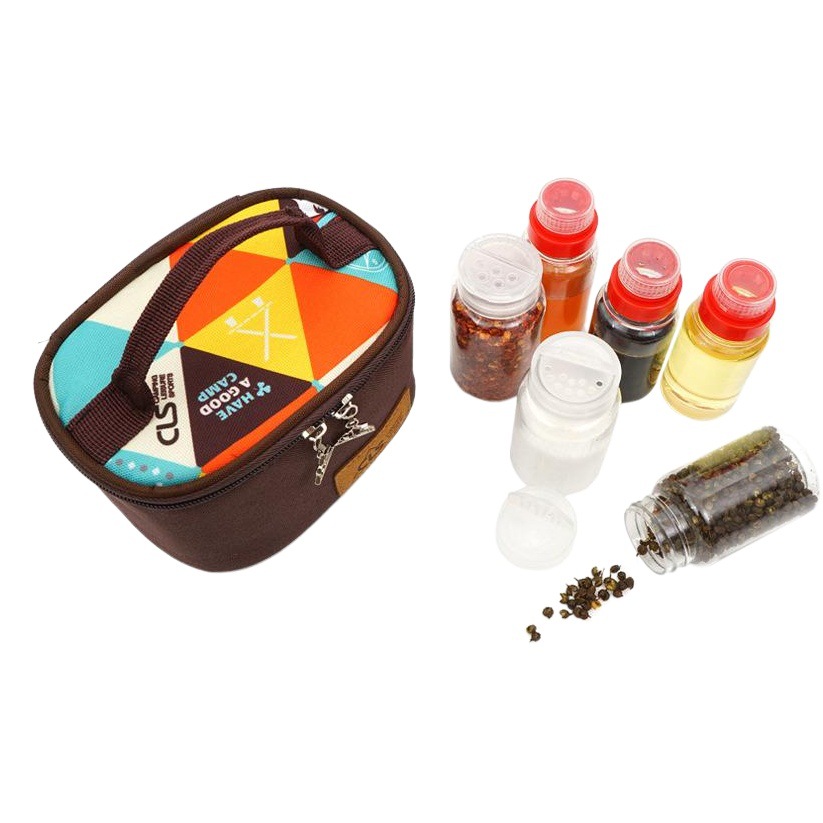 Picture of CLS Mini Seasoning Bottle Set Outdoor Camping Barbecue Seasoning Tank Kitchen Portable Storage Seasoning Box 6 Pieces Combination