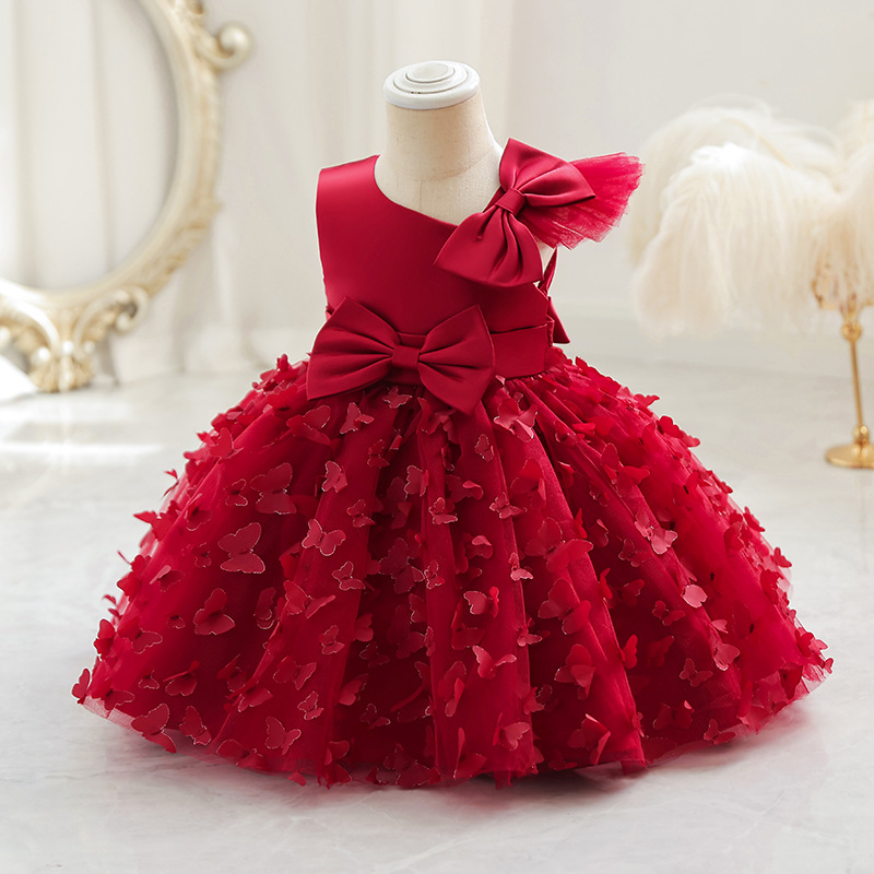 Picture of Girls Princess Dress Mesh Children's Dress 2025 New Girls Middle School Puff Skirt Birthday First Year Dress Skirt Wholesale