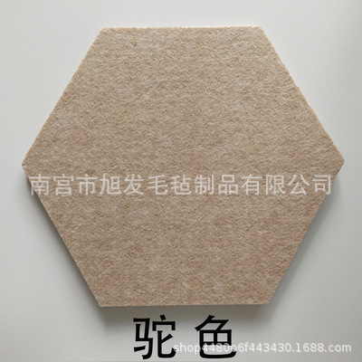 Picture of Cross-border color felt board hexagonal message board self-adhesive wall stickers felt hexagonal display background wall sound insulation board