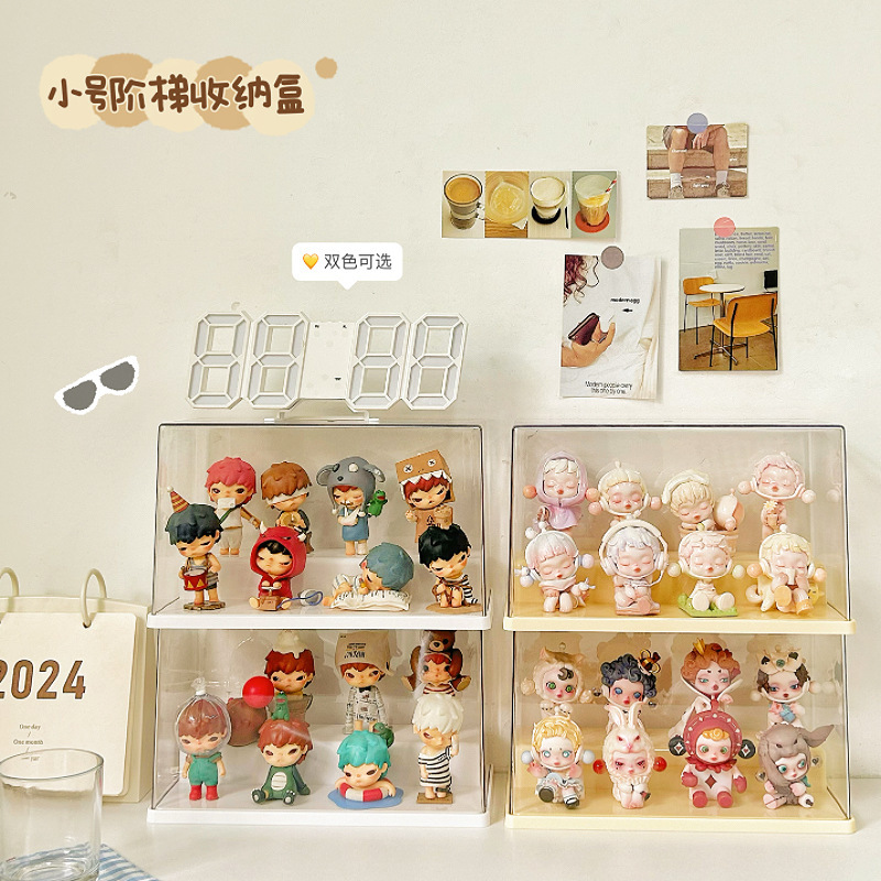 Blind box storage display stand Lego ornaments hand display cabinet acrylic transparent dustproof bubble Mate display box