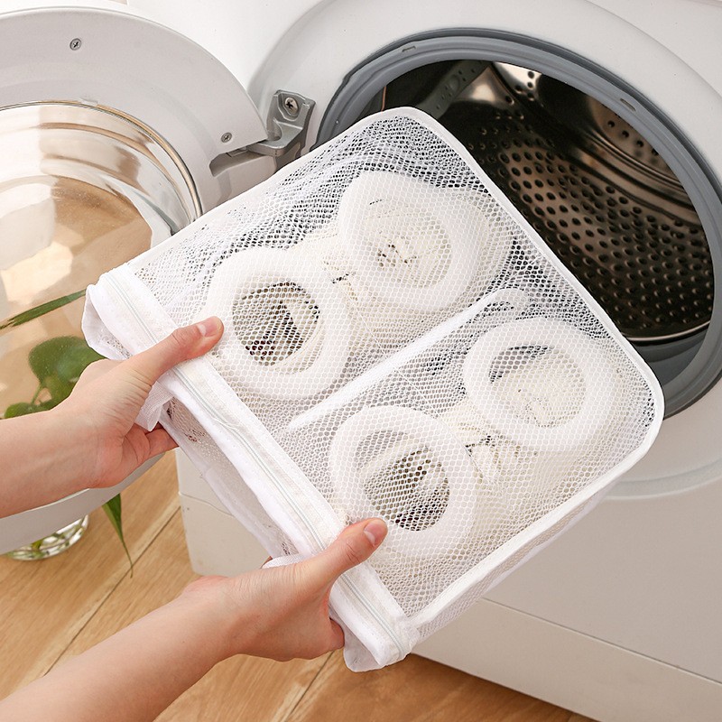 Picture of Washing machine shoe washing bag household lazy anti-deformation shoe cover mesh bag shoes special washing bag can be hung drying shoe bag