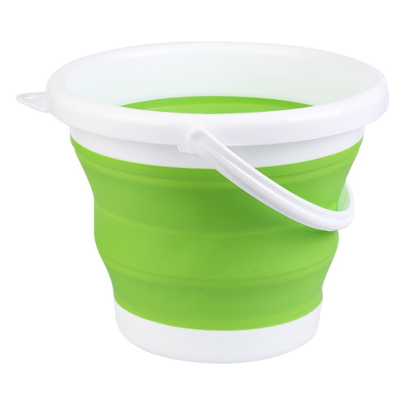 Portable folding bucket silicone plastic car bucket children's outdoor fishing travel household multi-functional bucket