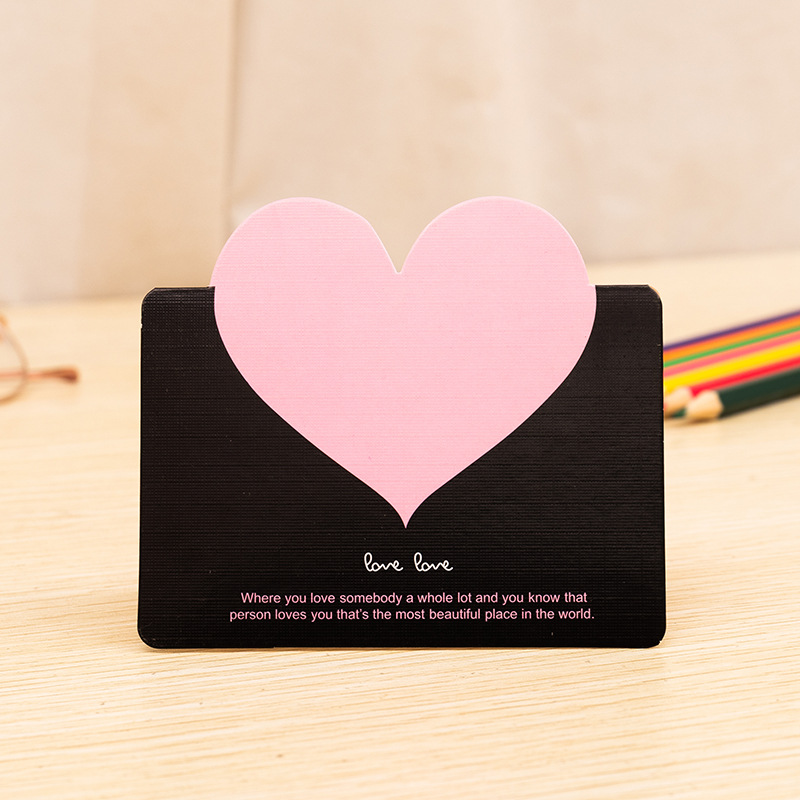 Picture of Cross-border South Korea Creative Universal Love Greeting Card Christmas Valentine's Day Small Card Birthday Tanabata Blessing Message Card